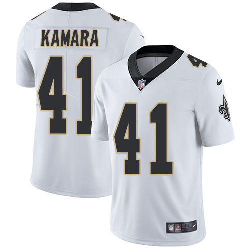 Nike Saints #41 Alvin Kamara White Men's Stitched NFL Vapor Untouchable Limited Jersey